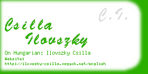 csilla ilovszky business card